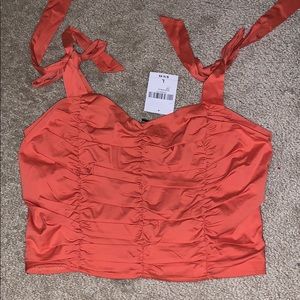 Never Worn, NWT Orange crop top!